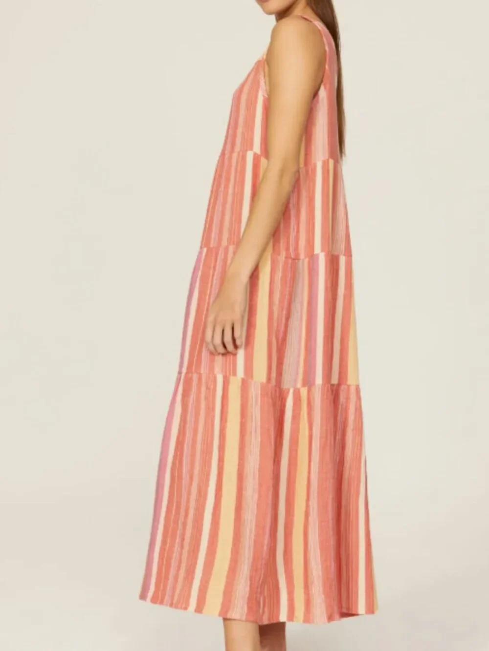 Marine Layer Corinne Striped Tiered Sundress